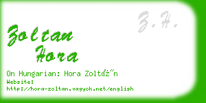 zoltan hora business card